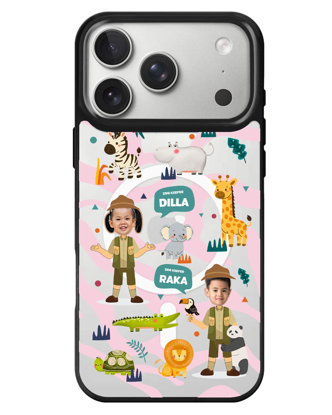 iPhone Rearguard MagSwap - Face Grid Dream Zoo Keeper