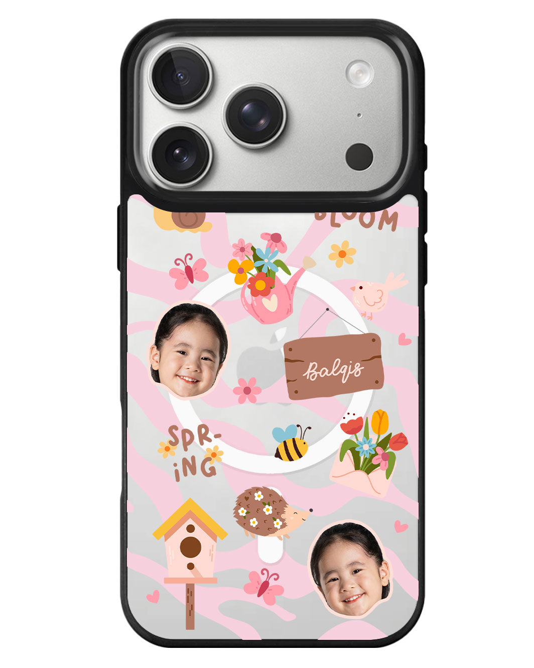 iPhone Rearguard MagSwap - Face Grid Spring Bloom