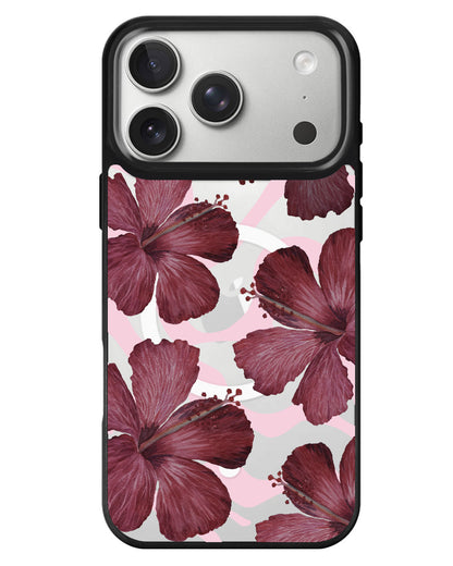 iPhone Rearguard MagSwap - Goth Hibiscus