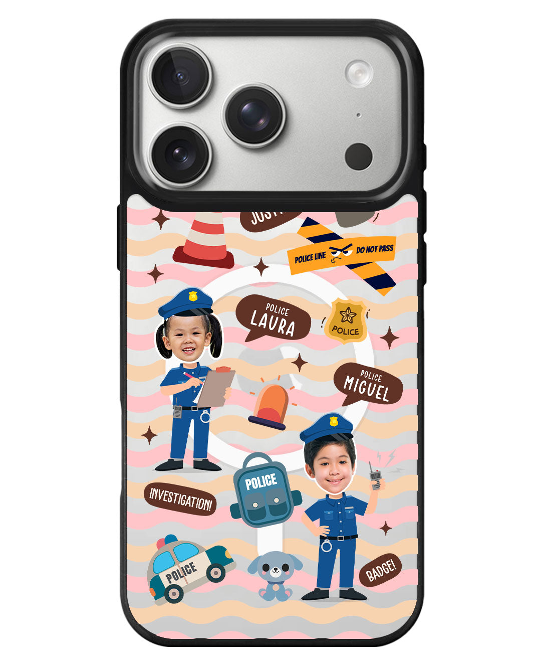 iPhone Rearguard MagSwap - Face Grid Dream Police