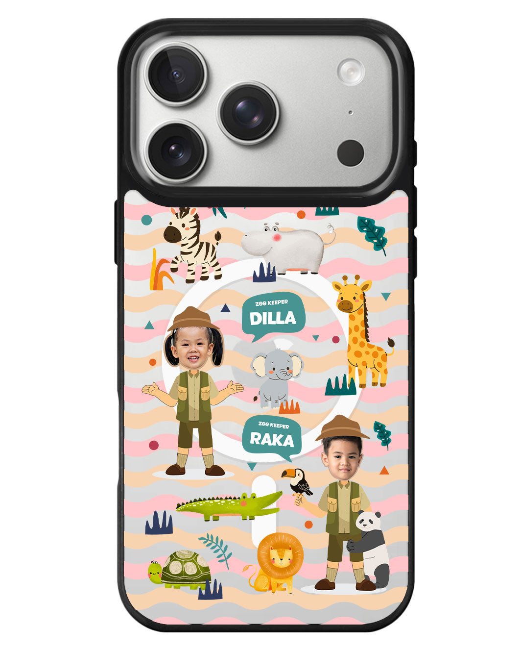 iPhone Rearguard MagSwap - Face Grid Dream Zoo Keeper