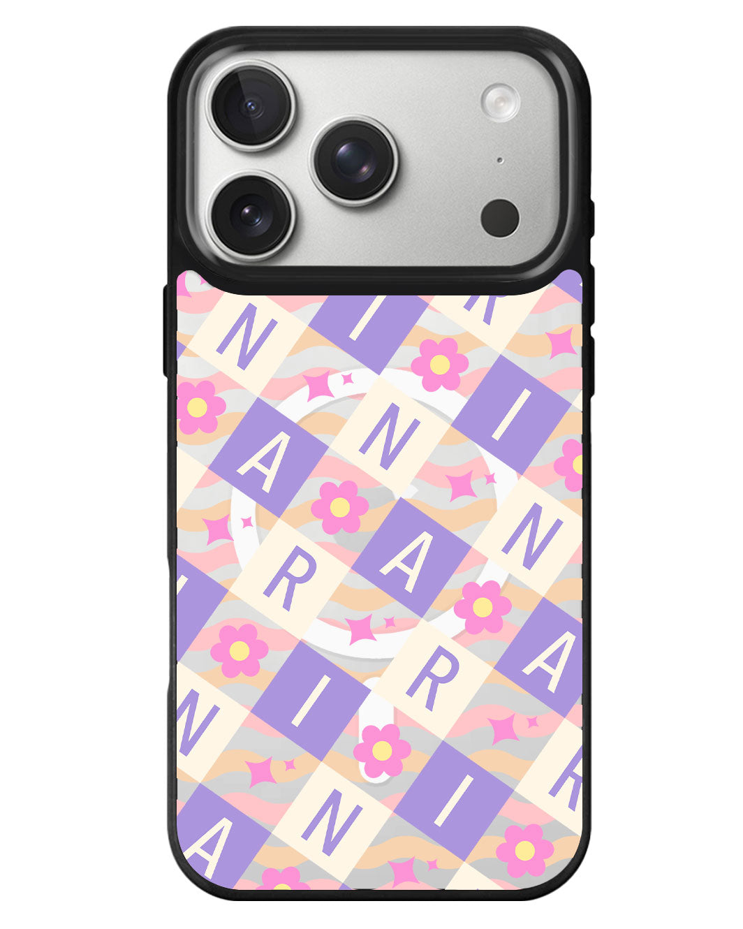 iPhone Rearguard MagSwap - Flower Grid Monogram 3.0