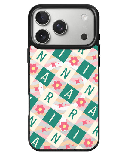 iPhone Rearguard MagSwap - Flower Grid Monogram 4.0