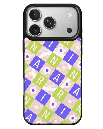 iPhone Rearguard MagSwap - Flower Grid Monogram 5.0