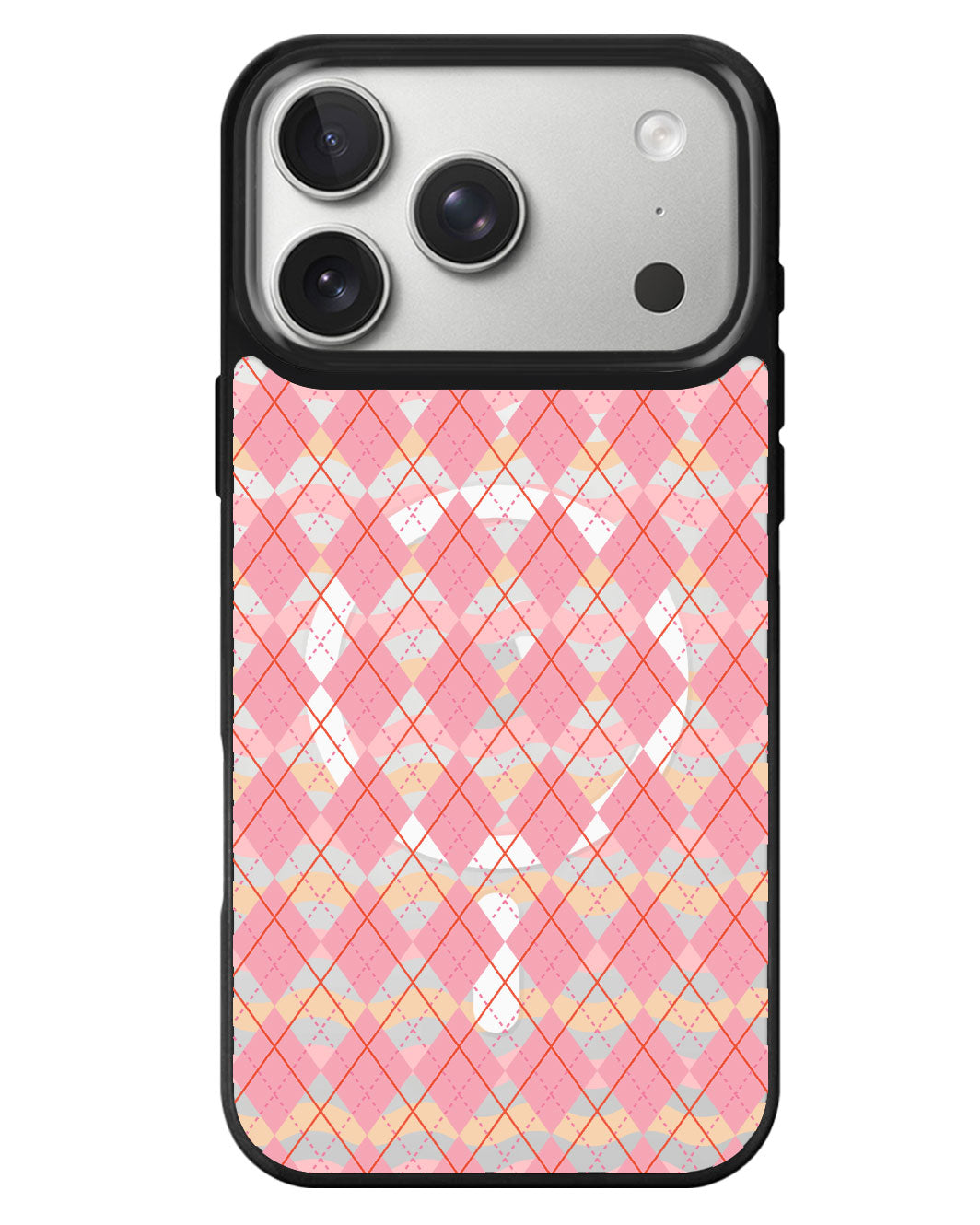 iPhone Rearguard MagSwap - Pink Argyle