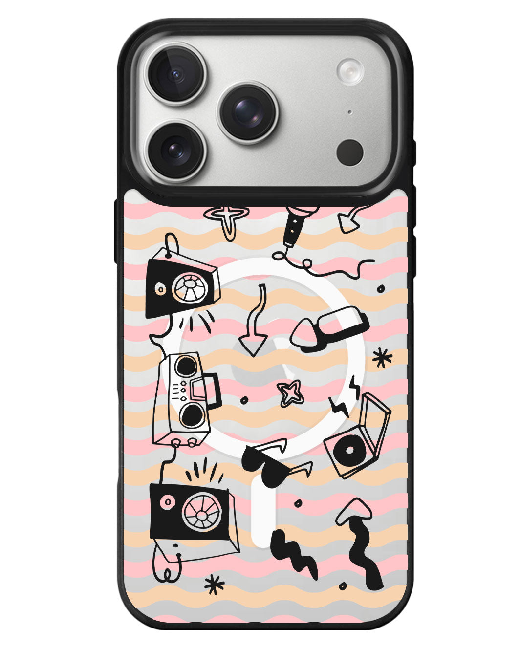 iPhone Rearguard MagSwap - Rock N Roll Black