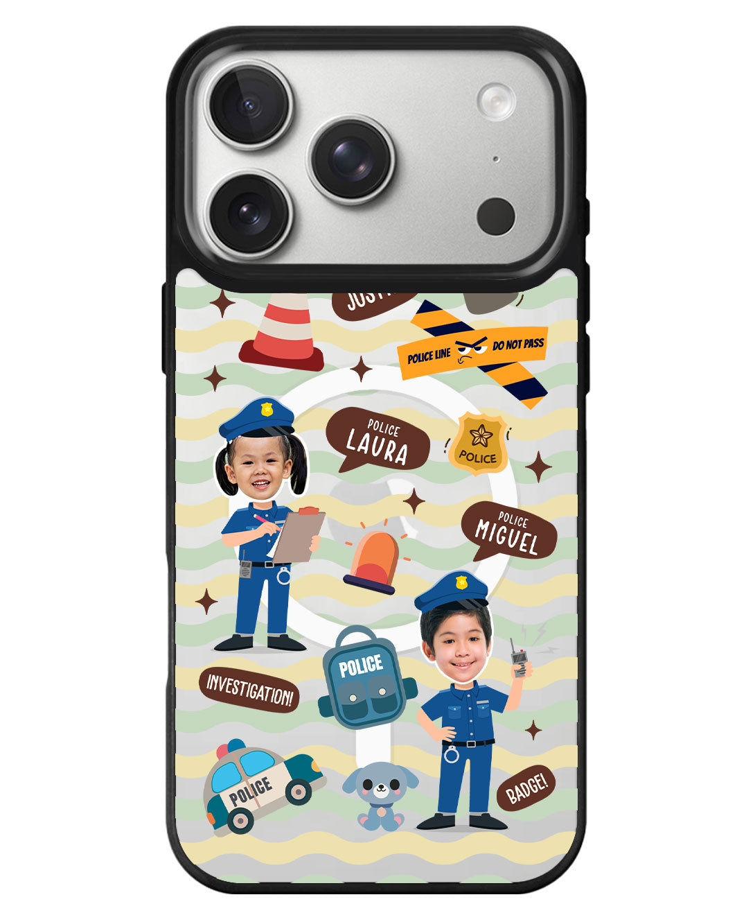 iPhone Rearguard MagSwap - Face Grid Dream Police