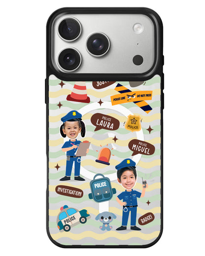 iPhone Rearguard MagSwap - Face Grid Dream Police