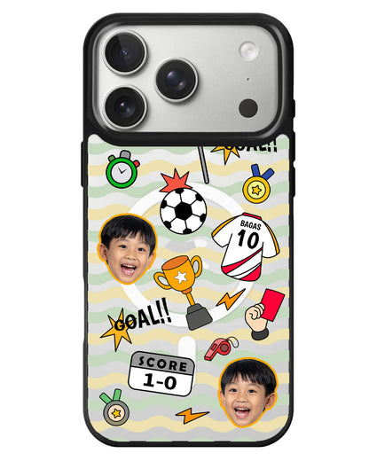 iPhone Rearguard MagSwap - Face Grid Soccer