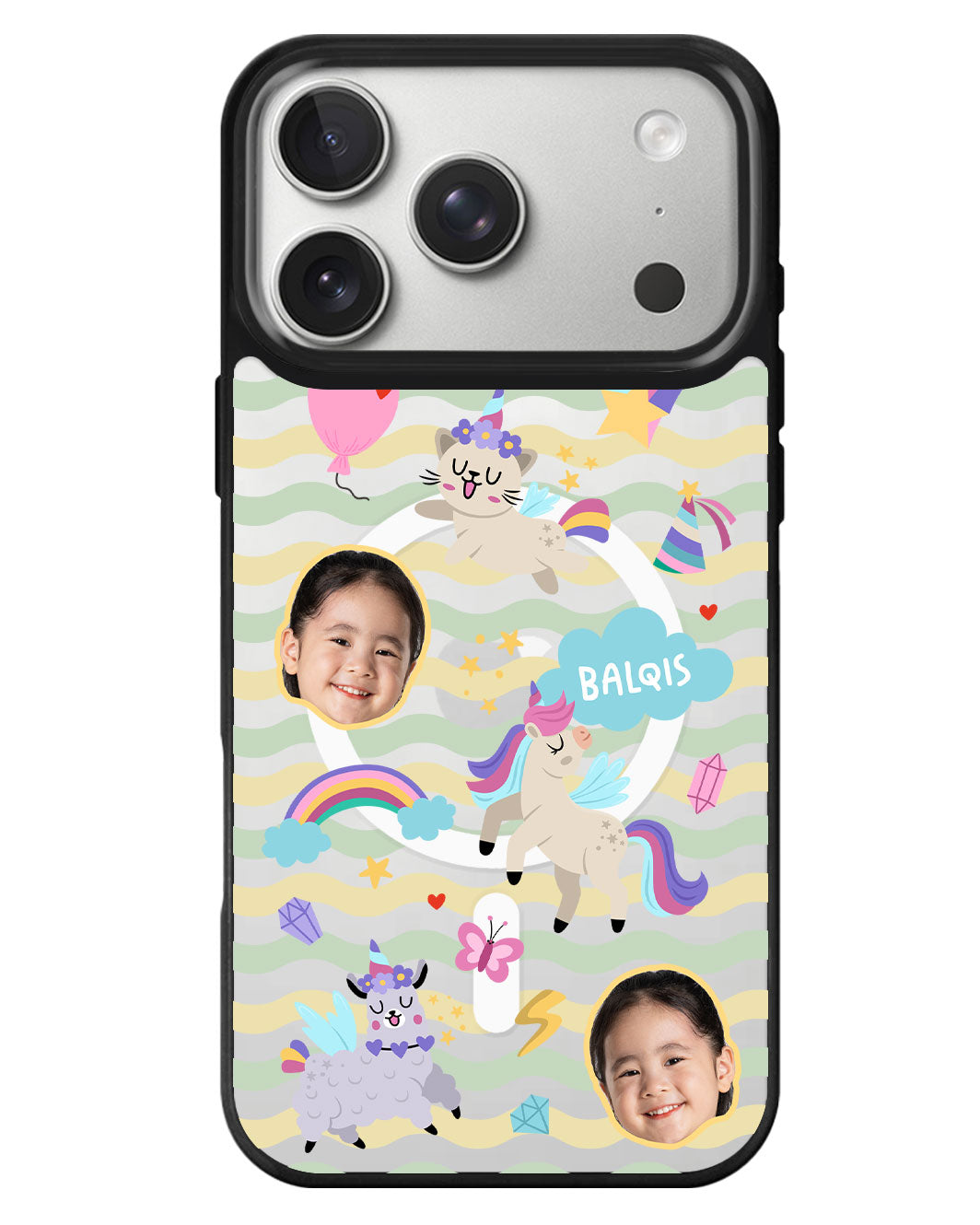 iPhone Rearguard MagSwap - Face Grid Unicorn