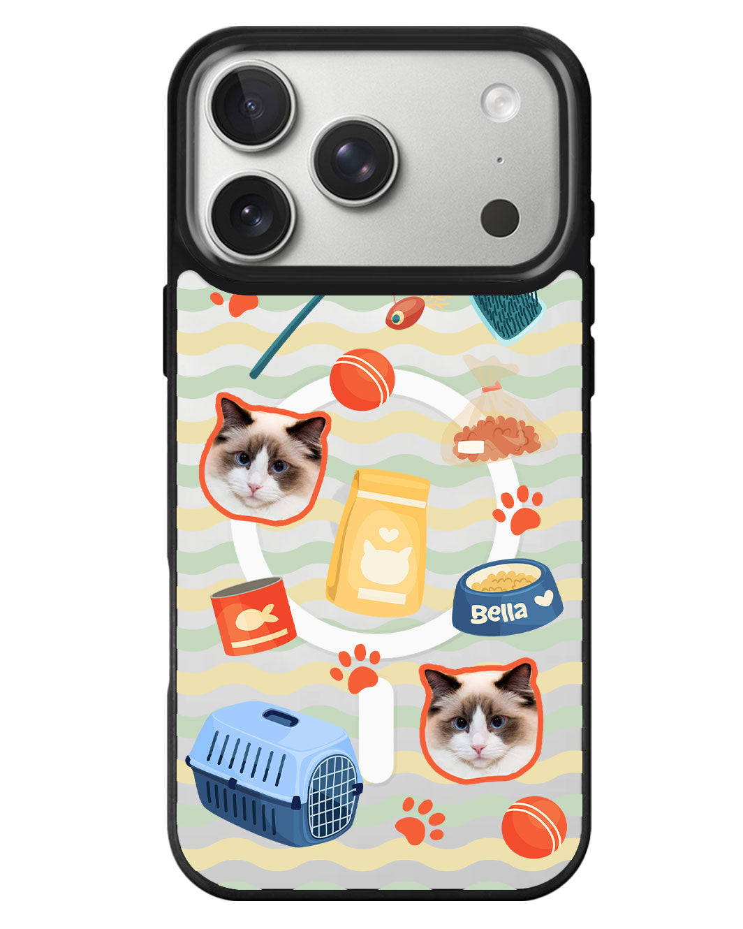 iPhone Rearguard MagSwap - Pet Grid Kitty Adventures