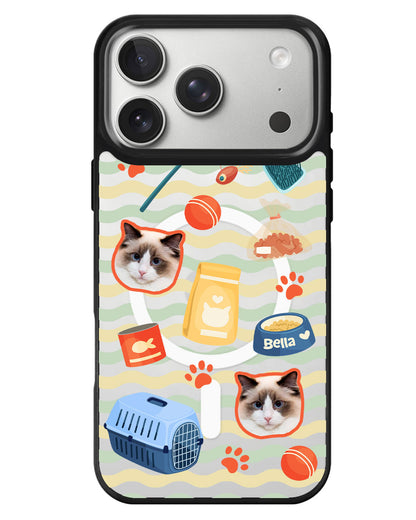 iPhone Rearguard MagSwap - Pet Grid Kitty Adventures
