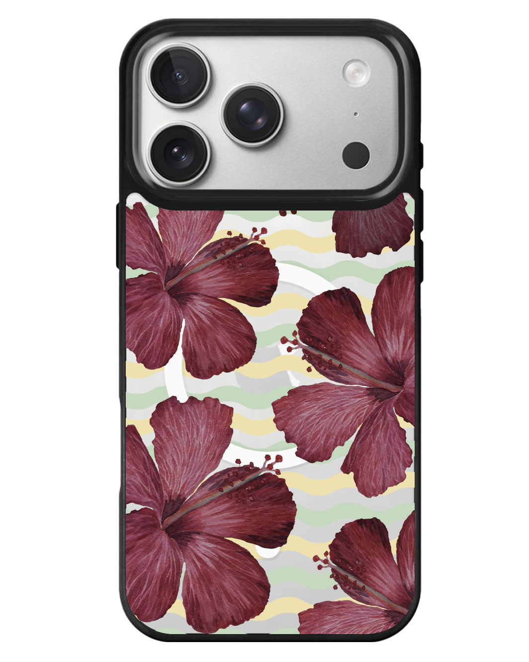 iPhone Rearguard MagSwap - Goth Hibiscus