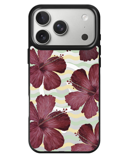 iPhone Rearguard MagSwap - Goth Hibiscus