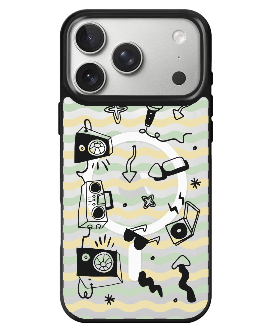 iPhone Rearguard MagSwap - Rock N Roll Black
