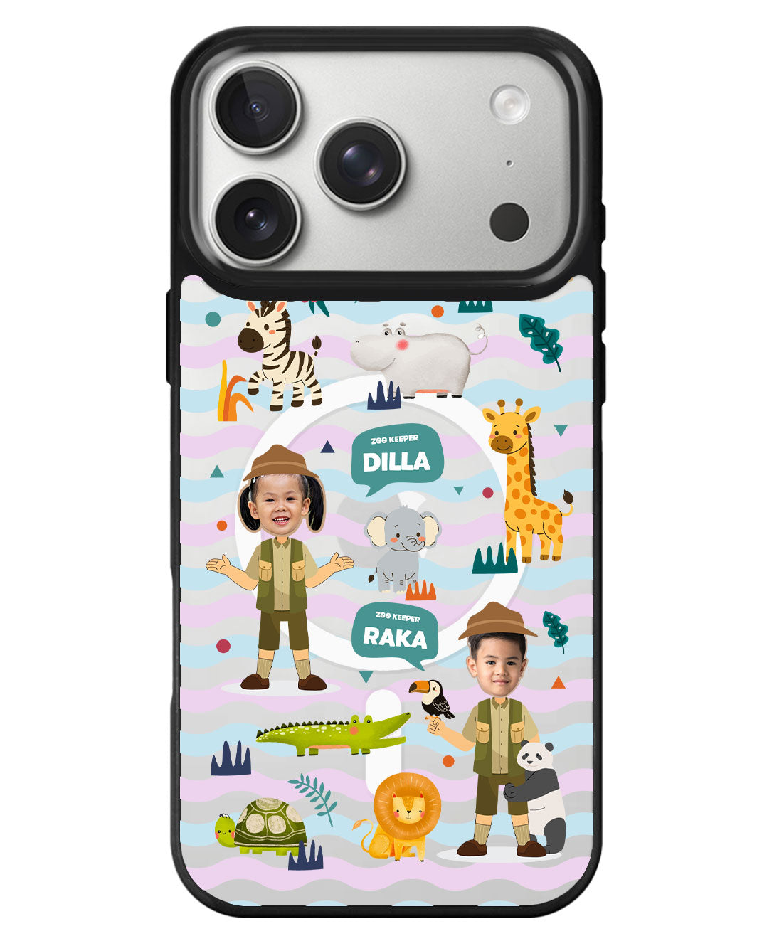 iPhone Rearguard MagSwap - Face Grid Dream Zoo Keeper