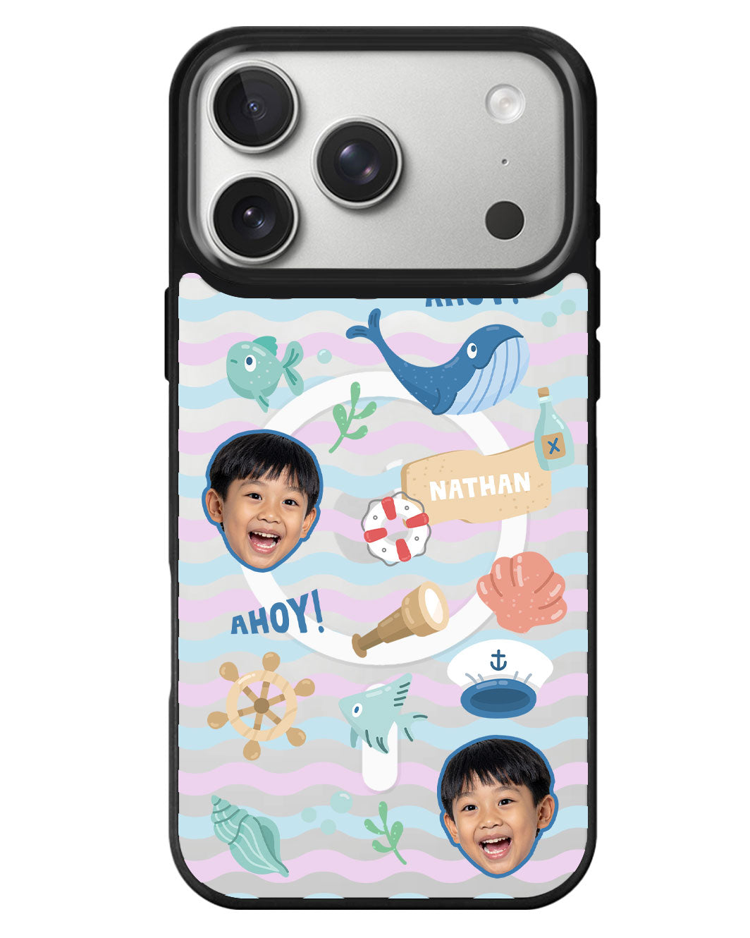 iPhone Rearguard MagSwap - Face Grid Sailor