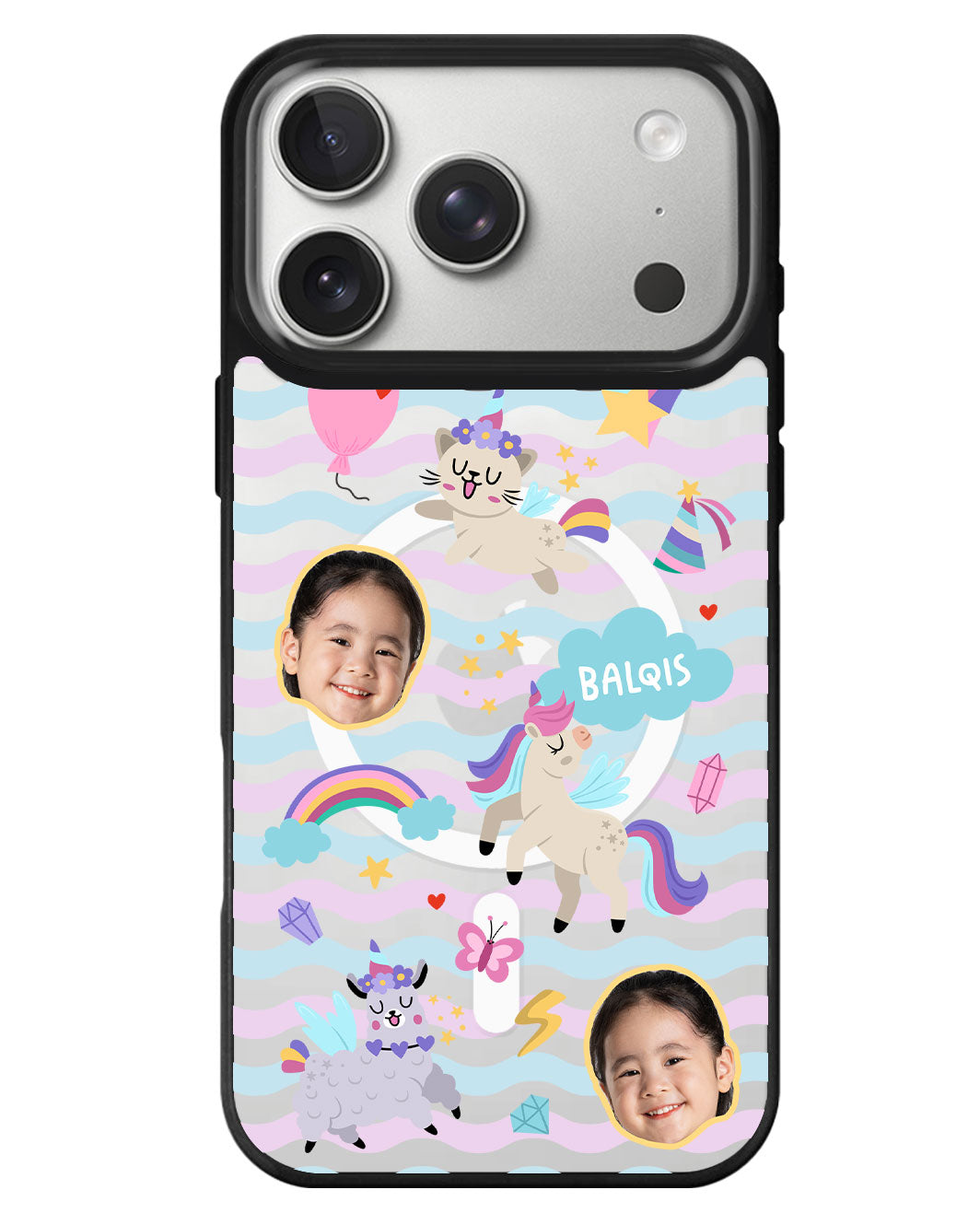 iPhone Rearguard MagSwap - Face Grid Unicorn