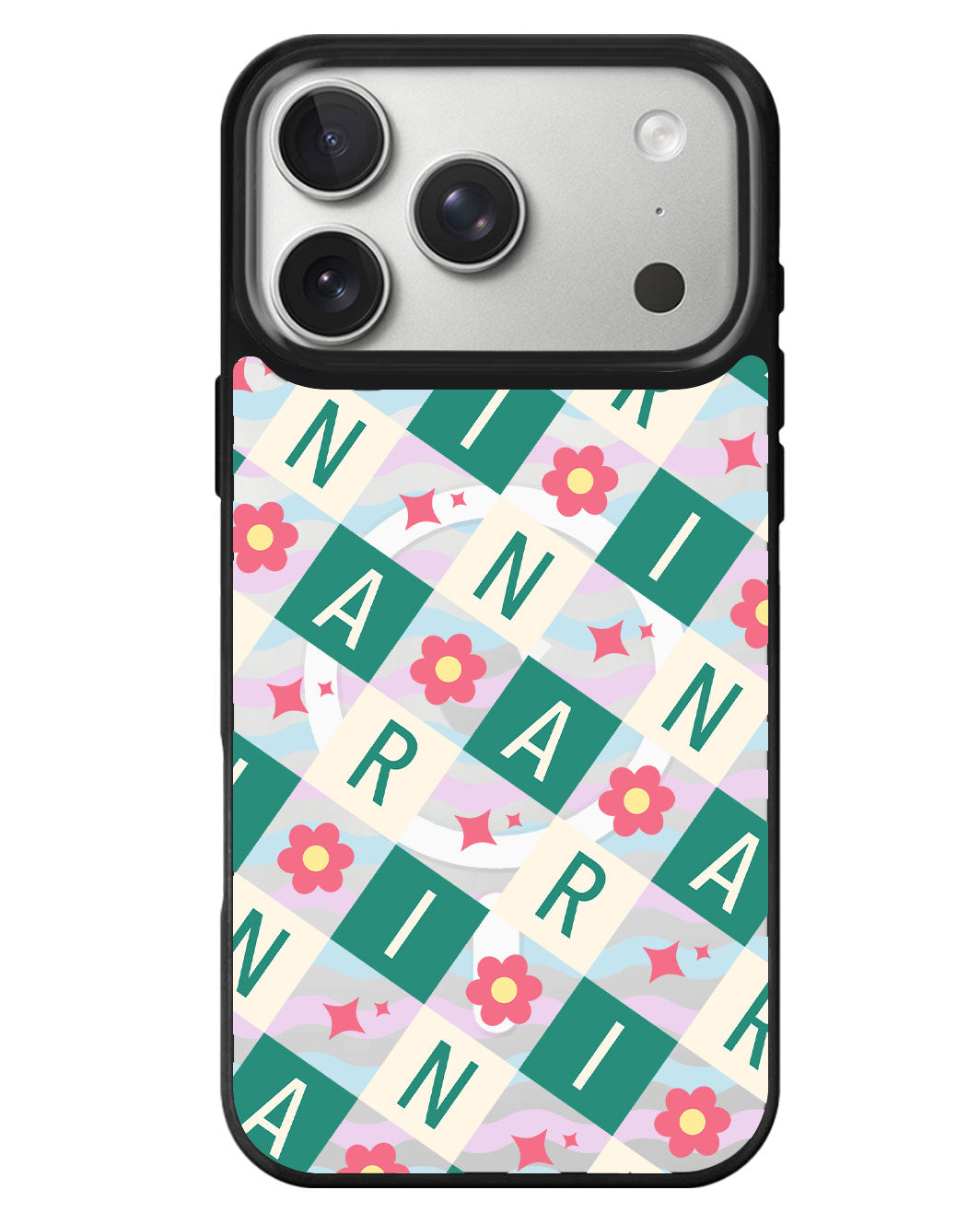 iPhone Rearguard MagSwap - Flower Grid Monogram 4.0