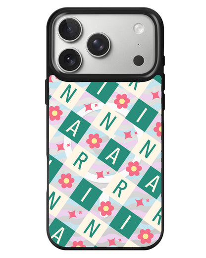 iPhone Rearguard MagSwap - Flower Grid Monogram 4.0