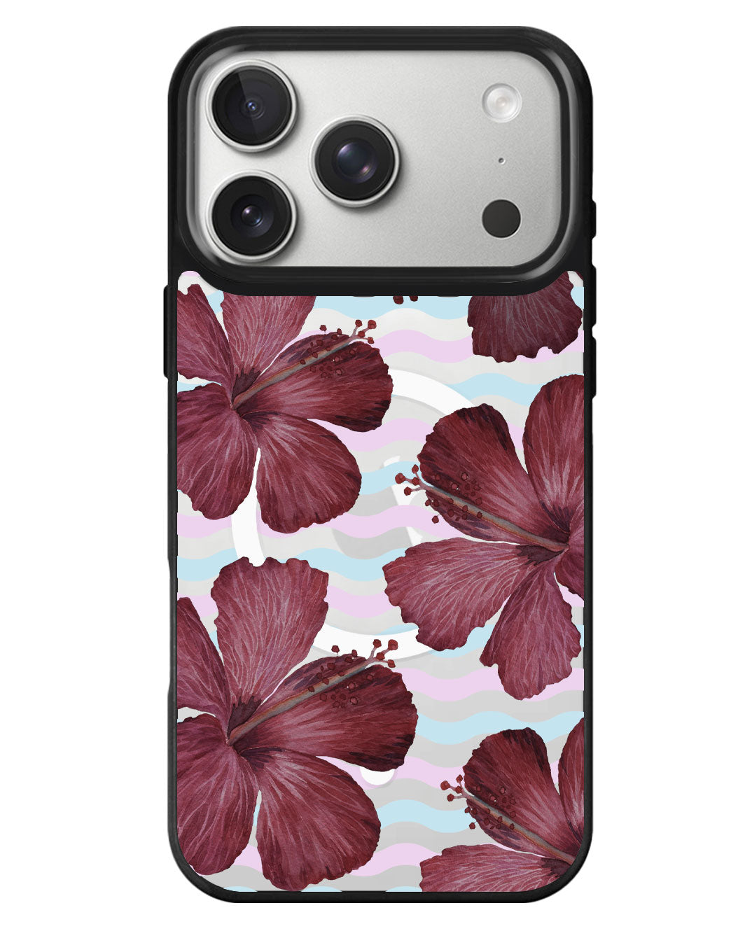 iPhone Rearguard MagSwap - Goth Hibiscus