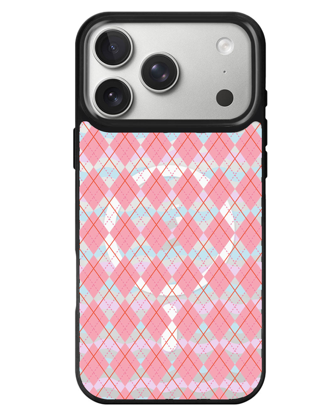 iPhone Rearguard MagSwap - Pink Argyle