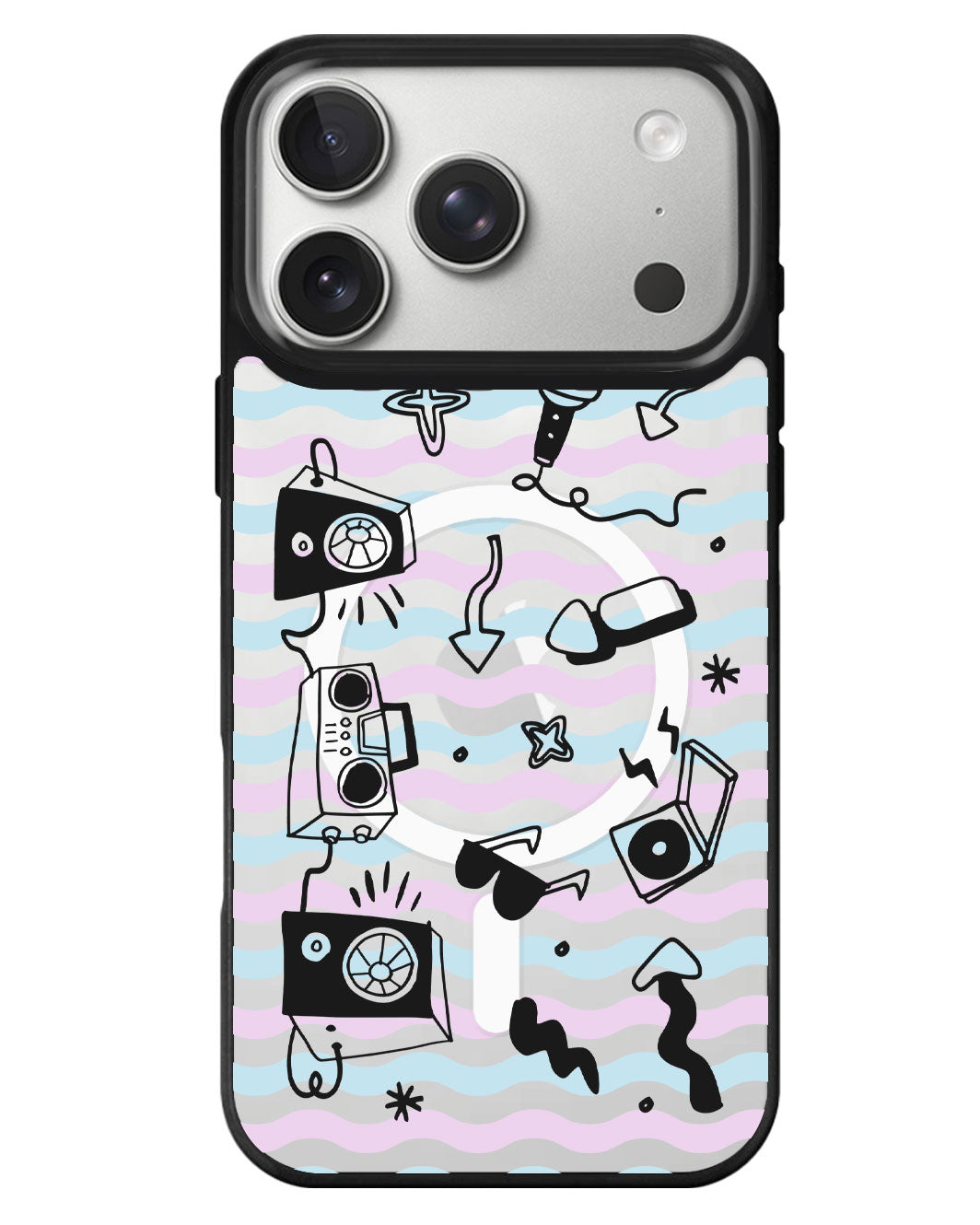 iPhone Rearguard MagSwap - Rock N Roll Black