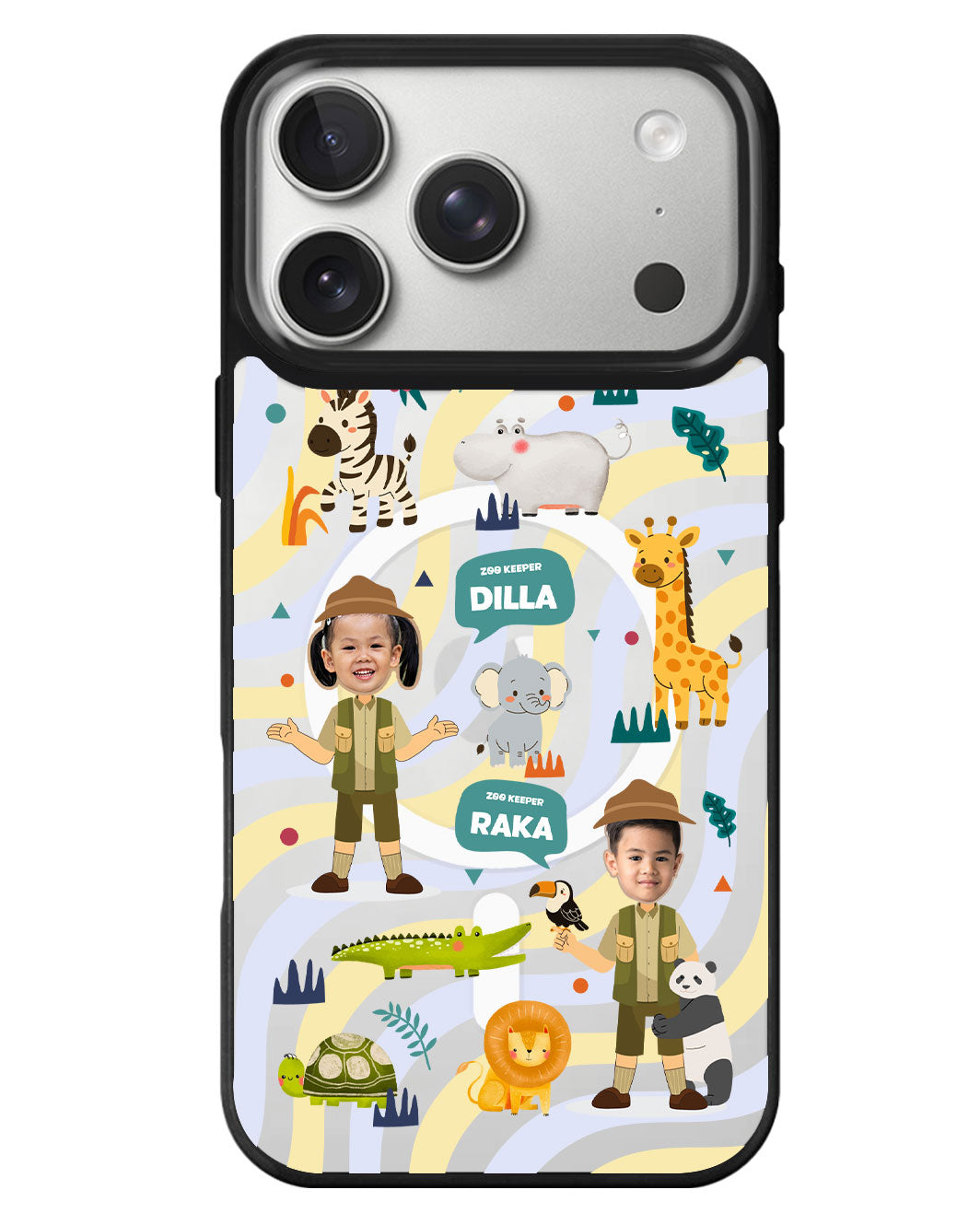 iPhone Rearguard MagSwap - Face Grid Dream Zoo Keeper