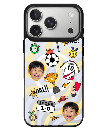 iPhone Rearguard MagSwap - Face Grid Soccer
