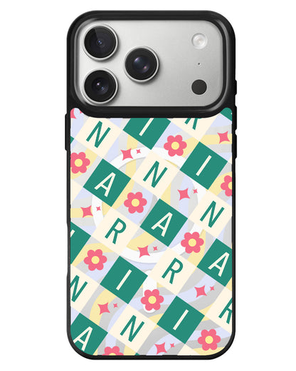 iPhone Rearguard MagSwap - Flower Grid Monogram 4.0