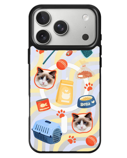 iPhone Rearguard MagSwap - Pet Grid Kitty Adventures