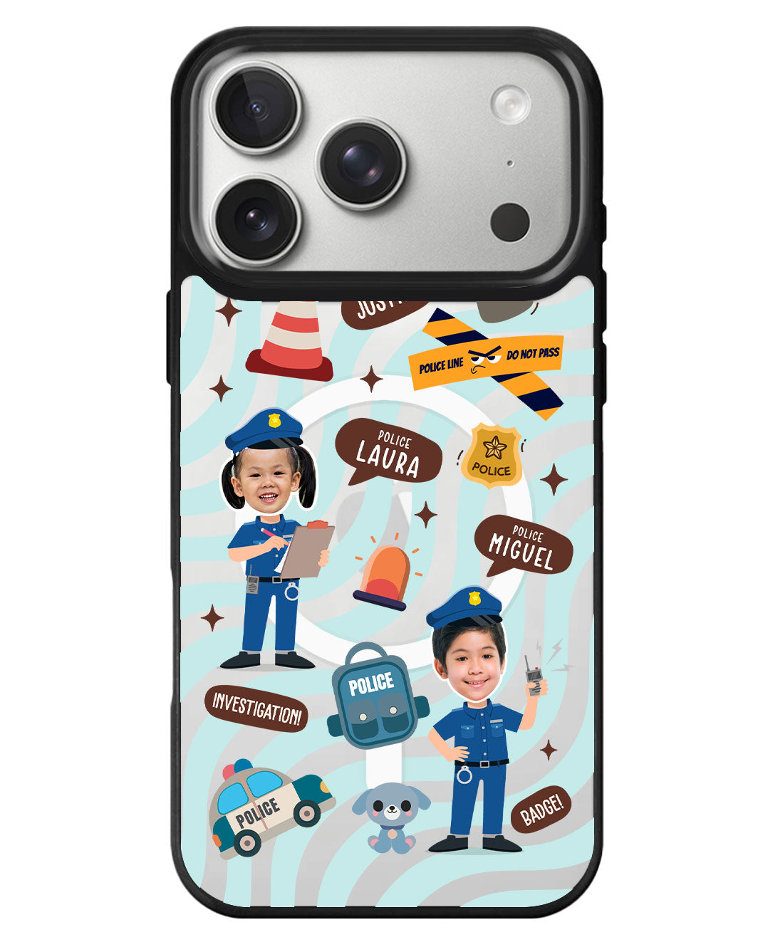 iPhone Rearguard MagSwap - Face Grid Dream Police