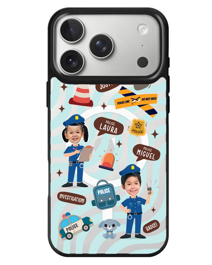 iPhone Rearguard MagSwap - Face Grid Dream Police