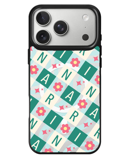 iPhone Rearguard MagSwap - Flower Grid Monogram 4.0