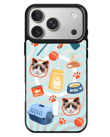 iPhone Rearguard MagSwap - Pet Grid Kitty Adventures