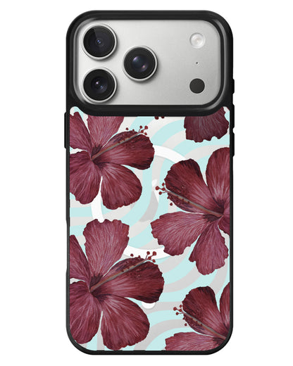 iPhone Rearguard MagSwap - Goth Hibiscus