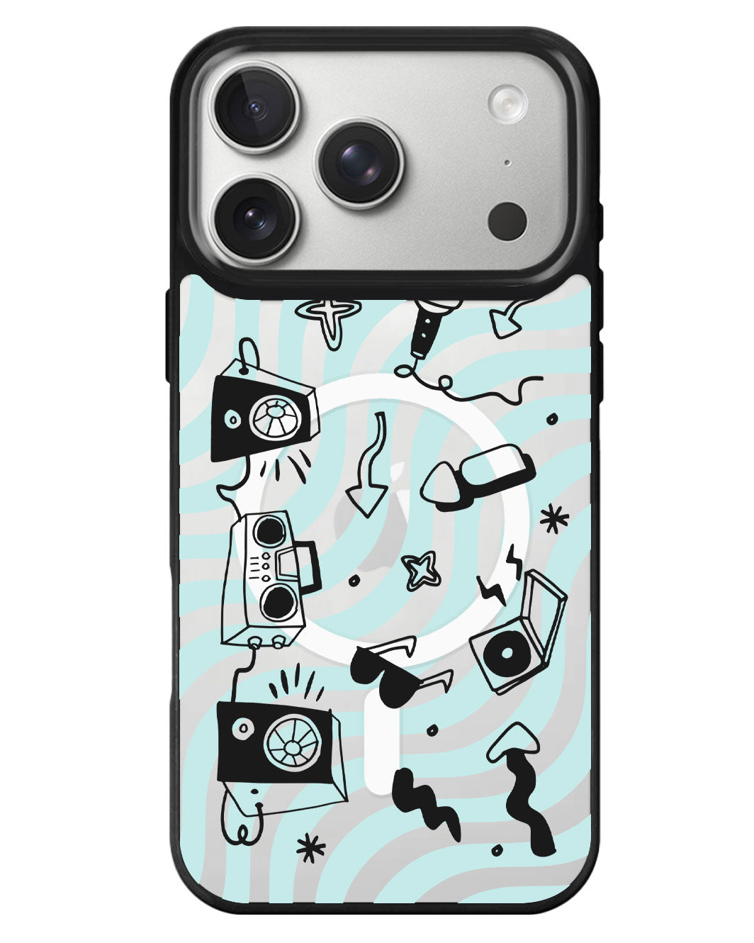 iPhone Rearguard MagSwap - Rock N Roll Black
