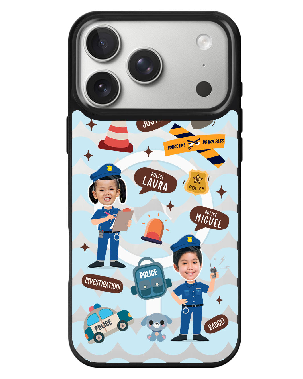 iPhone Rearguard MagSwap - Face Grid Dream Police