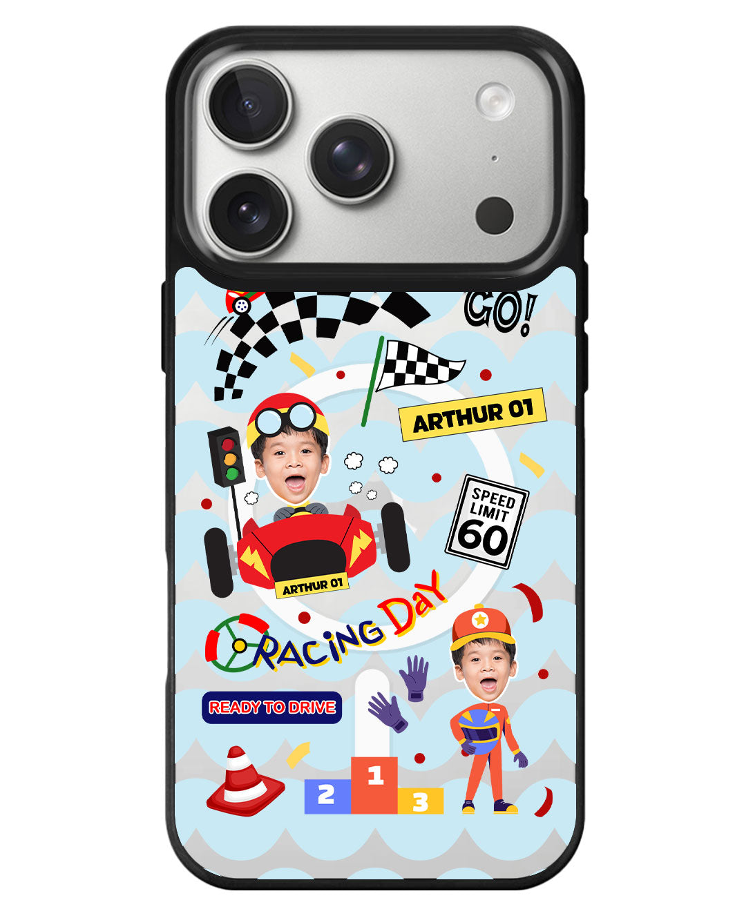 iPhone Rearguard MagSwap - Face Grid Dream Racer