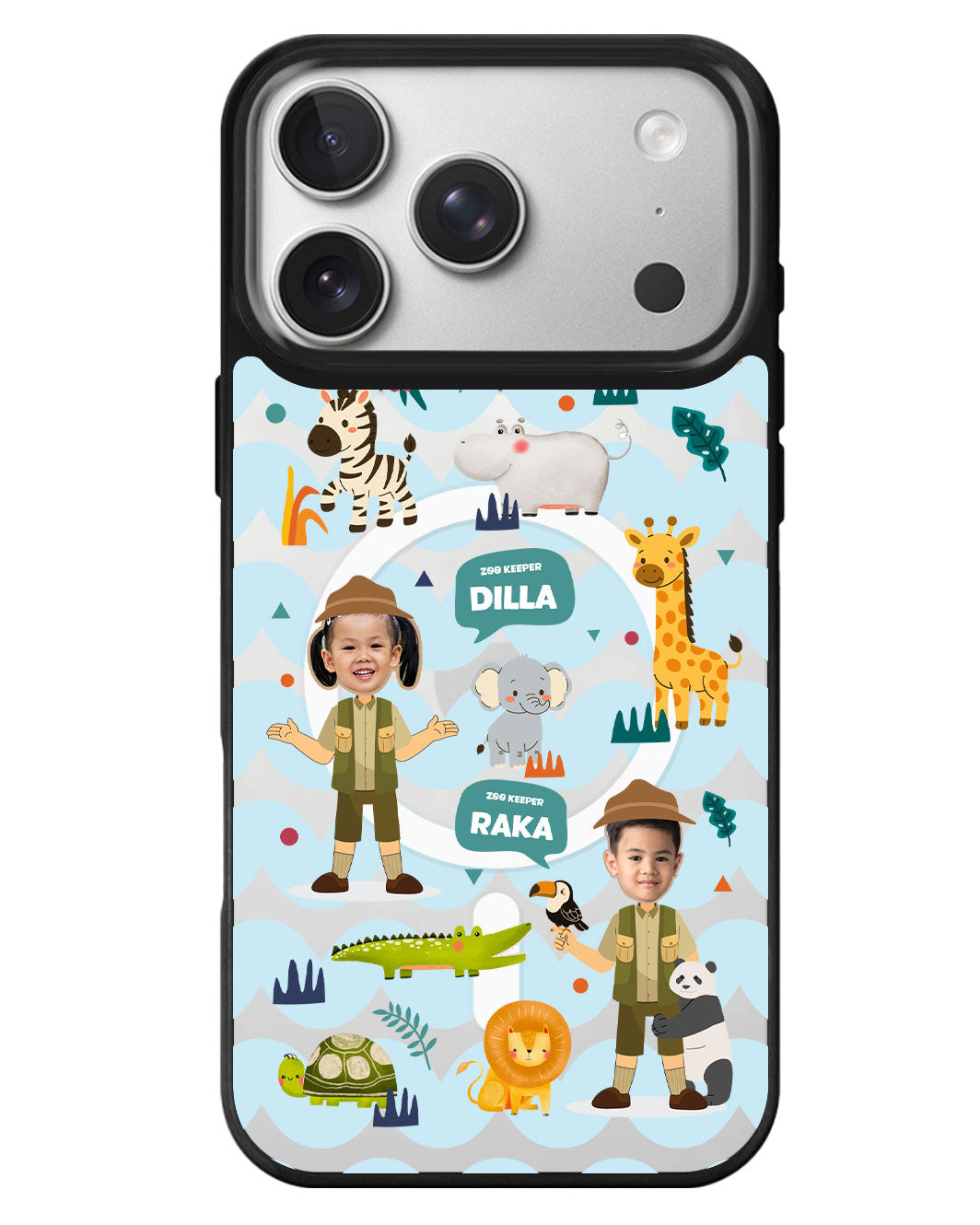iPhone Rearguard MagSwap - Face Grid Dream Zoo Keeper