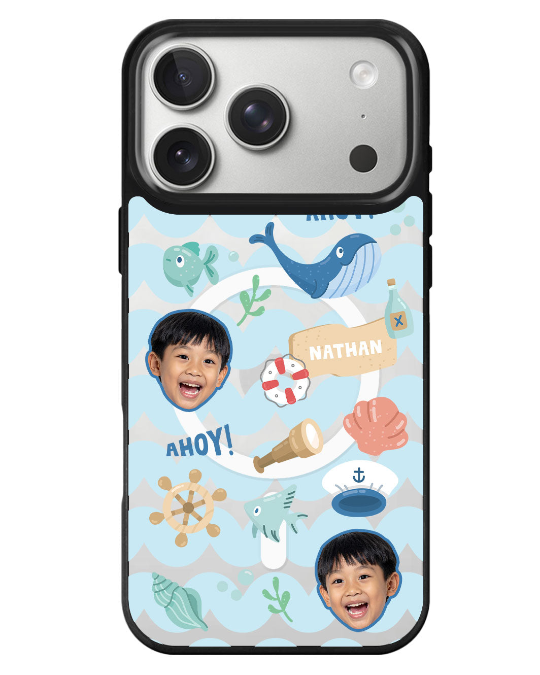 iPhone Rearguard MagSwap - Face Grid Sailor