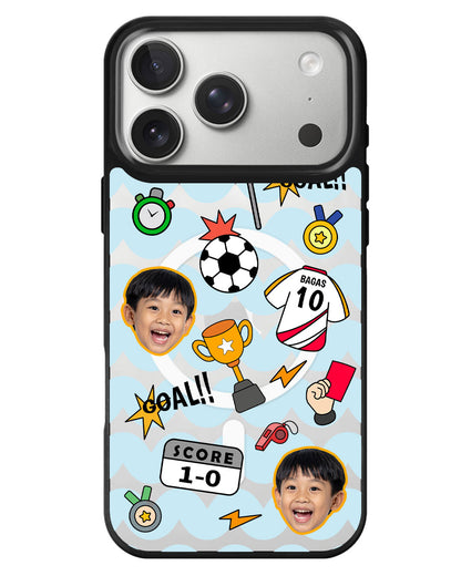 iPhone Rearguard MagSwap - Face Grid Soccer