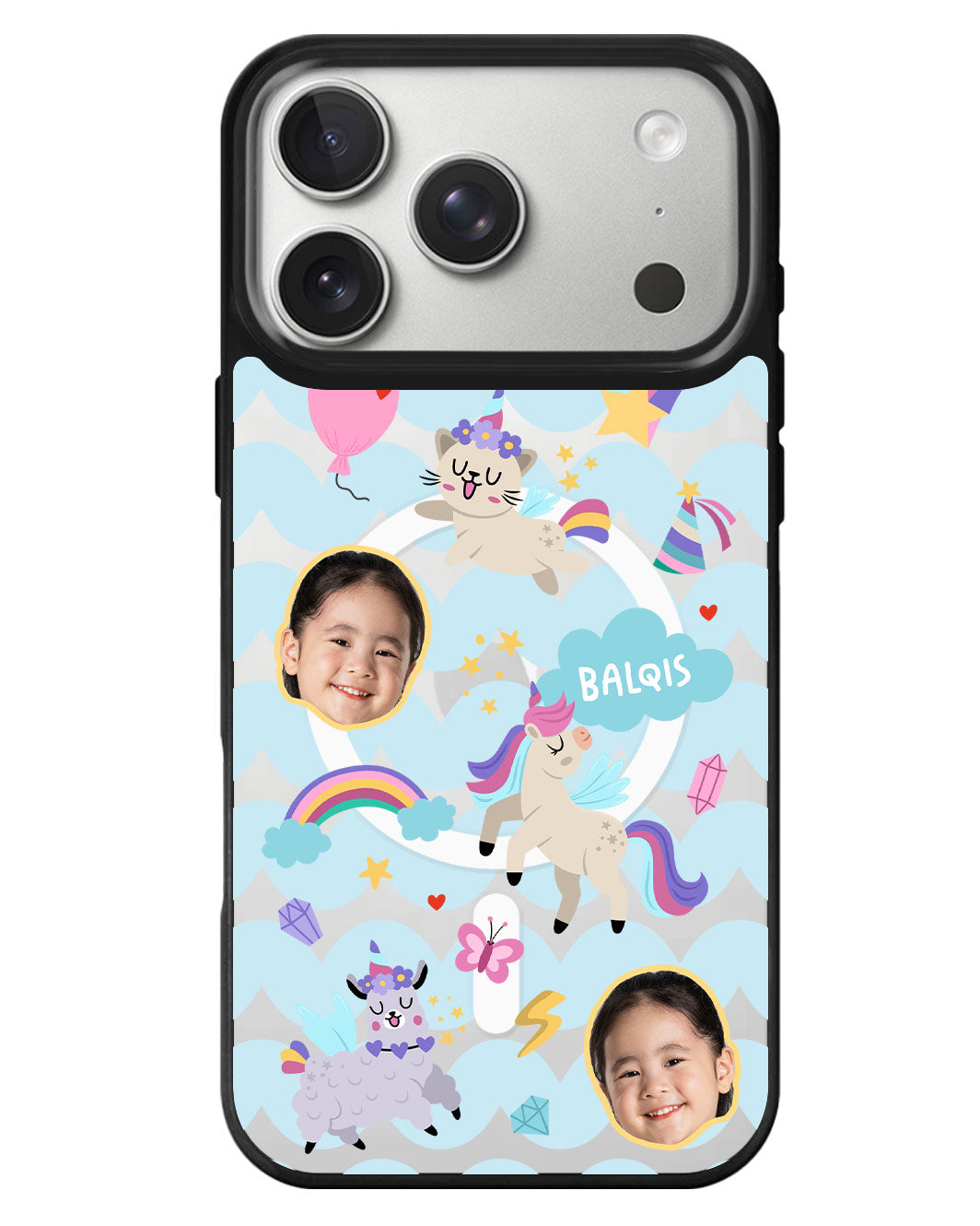 iPhone Rearguard MagSwap - Face Grid Unicorn