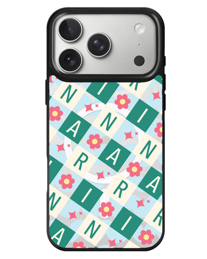 iPhone Rearguard MagSwap - Flower Grid Monogram 4.0
