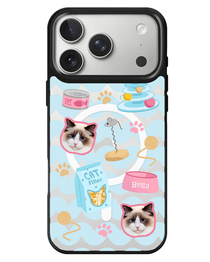 iPhone Rearguard MagSwap - Pet Grid Kitty Playtime