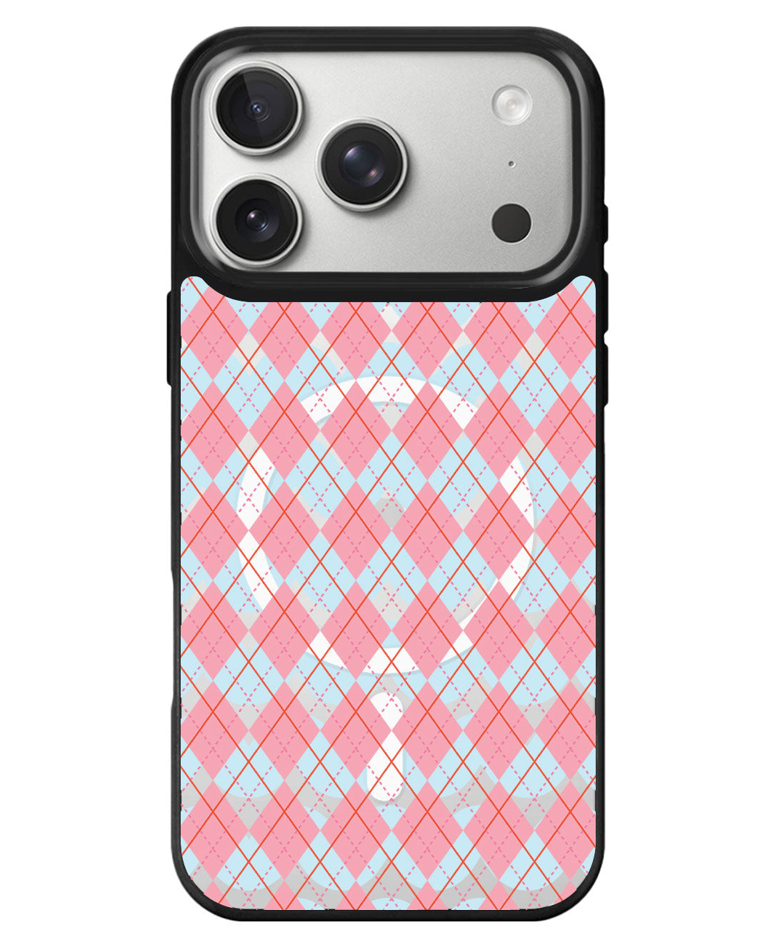 iPhone Rearguard MagSwap - Pink Argyle