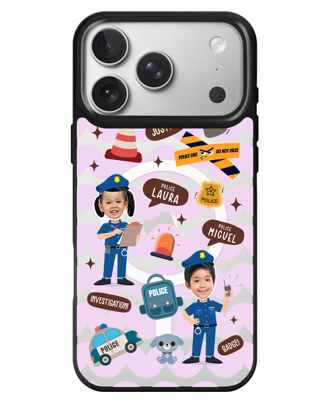 iPhone Rearguard MagSwap - Face Grid Dream Police