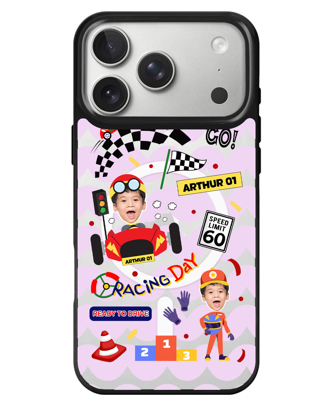 iPhone Rearguard MagSwap - Face Grid Dream Racer