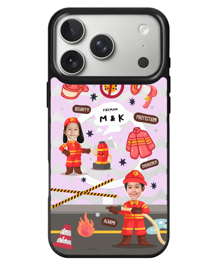 iPhone Rearguard MagSwap - Face Grid Dream Firefighter