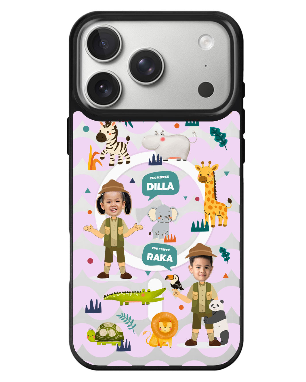 iPhone Rearguard MagSwap - Face Grid Dream Zoo Keeper